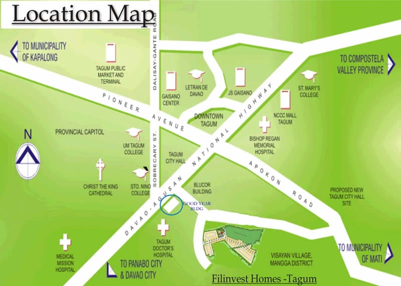 Filinvest Homes Tagum - Location & Vicinity