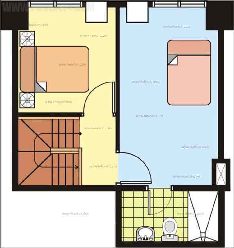Gateway Garden Ridge - Unit Plan Two Bedroom Upper Level Approx. PHP 4.9M