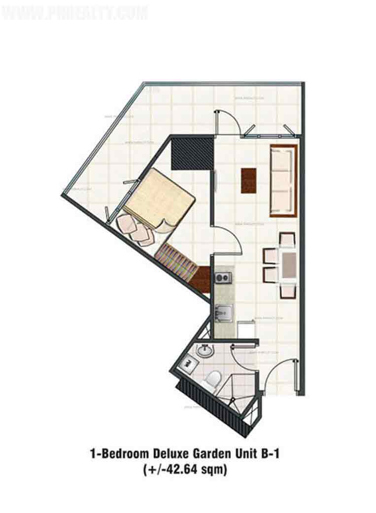 Blue Residences - 1 Bedroom Deluxe Unit C