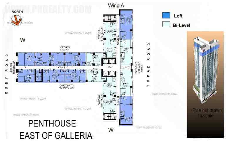 East of Galleria - Penthouse Floor Plan