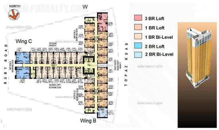 East of Galleria - Typical Floor Plan (6th to 36th floor)