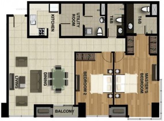 Sonata Premiere Residences - 2 Bedroom Size 114 to 120 sqm