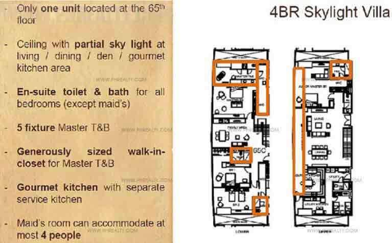 The Suites - 4-BR Units Layout