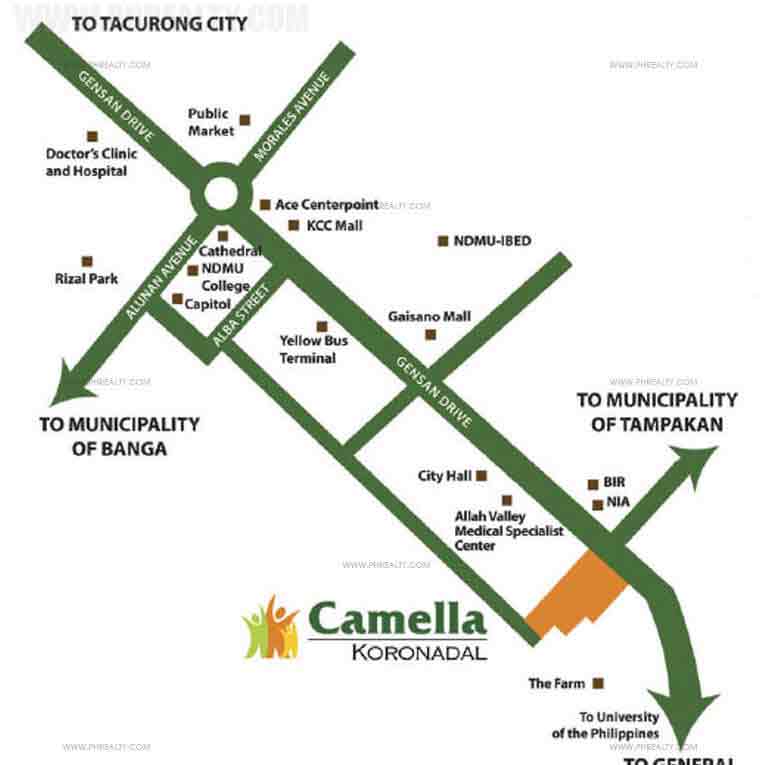 Camella Koronadal - Location & Vicinity