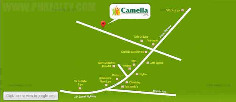 Camella Lipa - Location & Vicinity