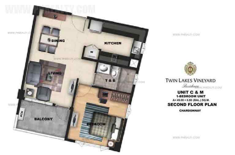 Twin Lakes - Unit C & M 1 Bedroom