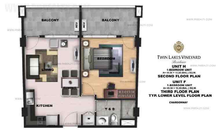 Twin Lakes - 1 Bedroom Unit