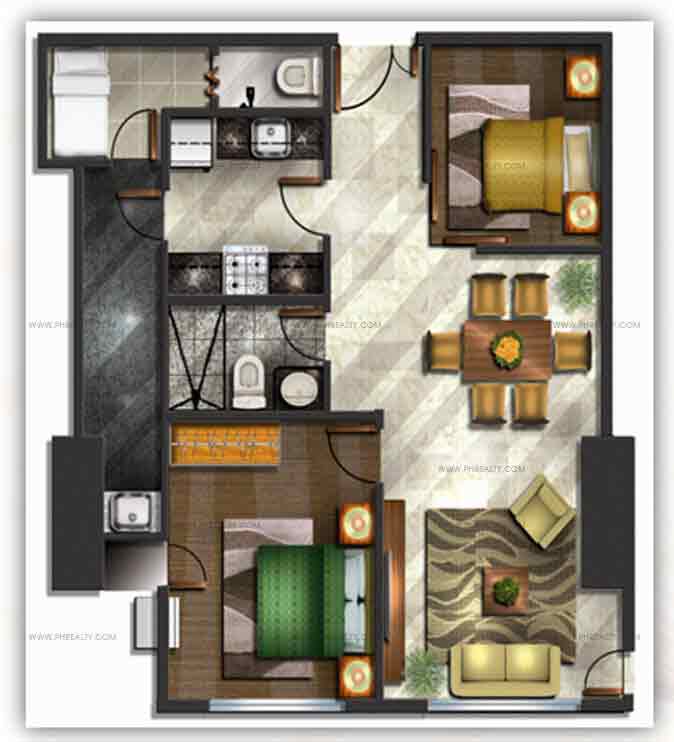 Mayfair Tower - Two Bedroom Units