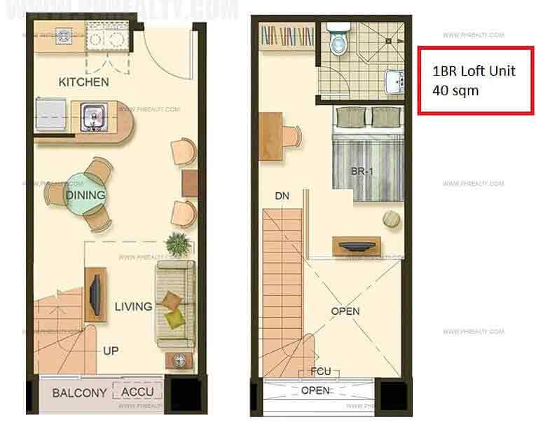 Oriental Place - one bedroom loft type unit