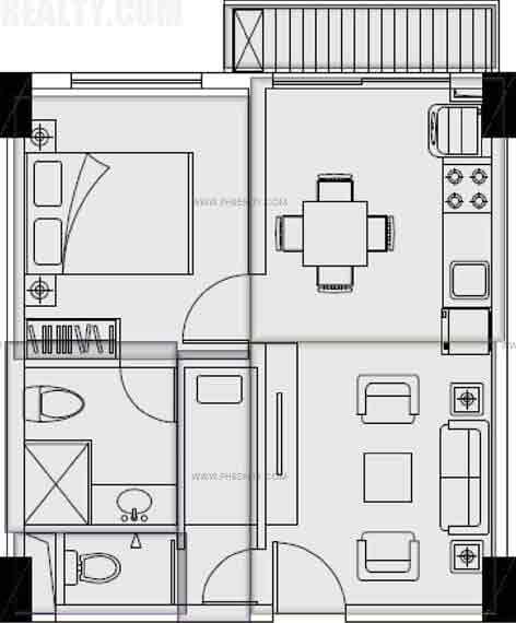 Aurora Escalades - One Bedroom Plan A