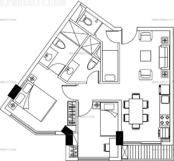 Majorca Residences - Two Bedroom Plan B & C