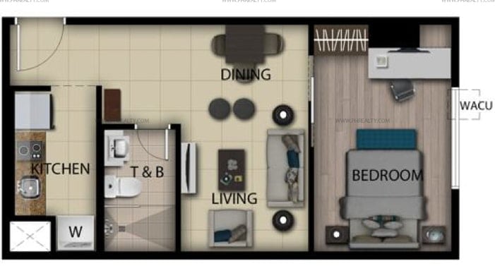 San Antonio Residences - 1 Bedroom Loft Unit