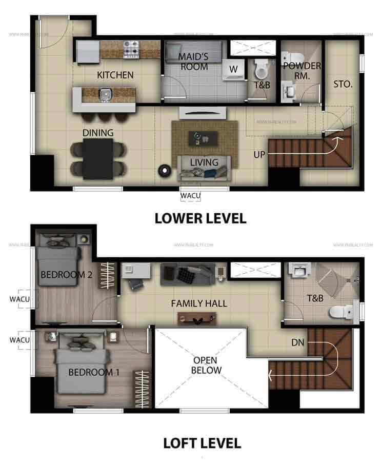 San Antonio Residences - 2 Bedroom Loft Unit
