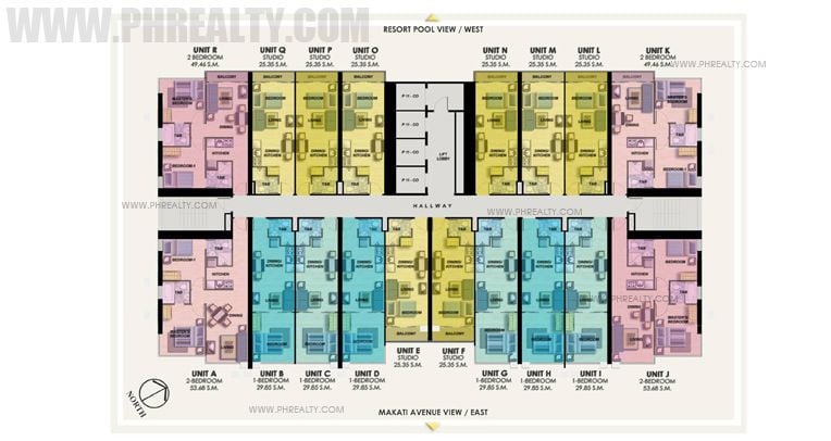 Antel Spa Suites - 7th - 15th Floor Plan