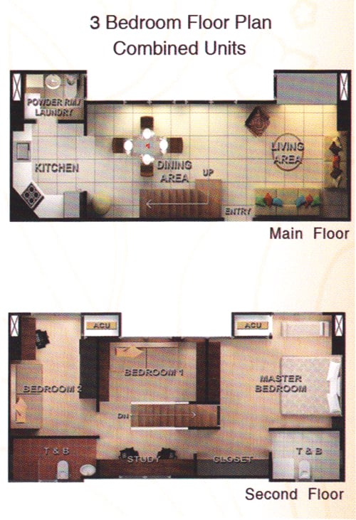 Fort Victoria - 3 Bedroom Floor Plan 
