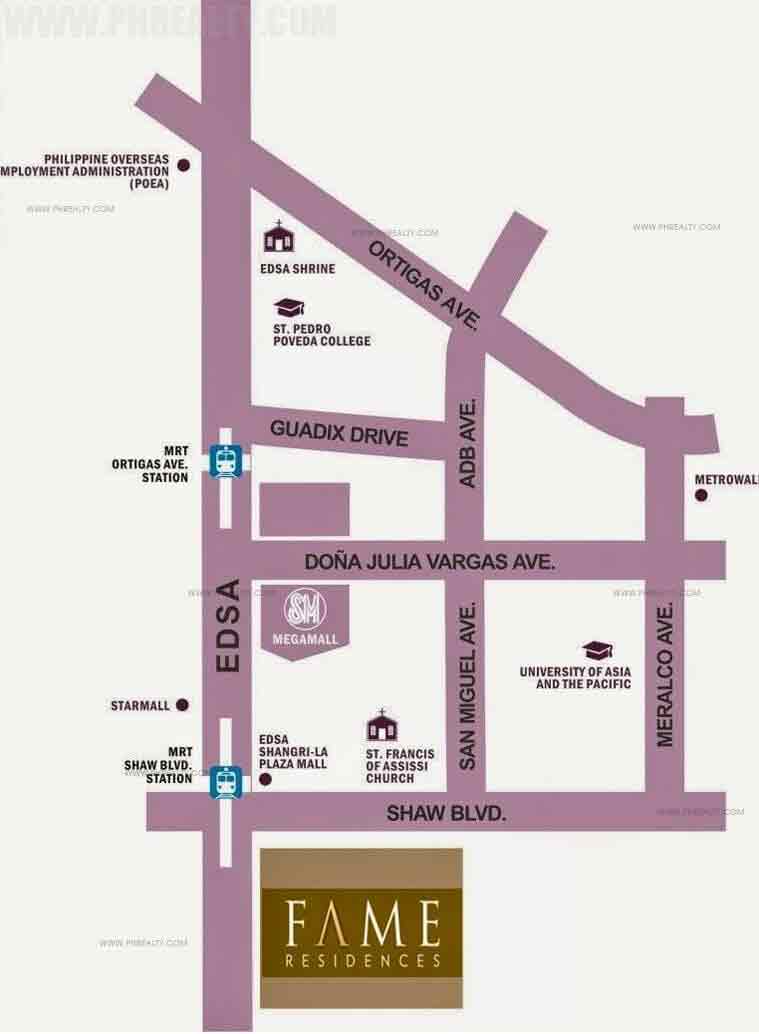 Fame Residences - Location Map