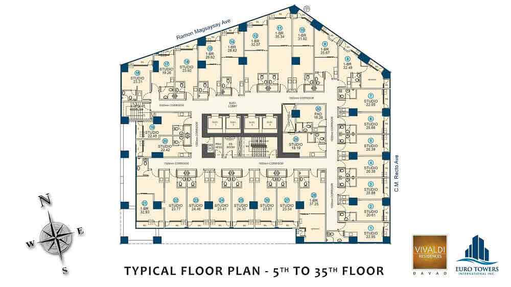 Vivaldi Residences Davao - Typical Floor Plan