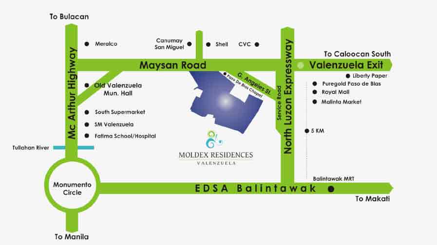 Moldex Residences Valenzuela - Location & Vicinity