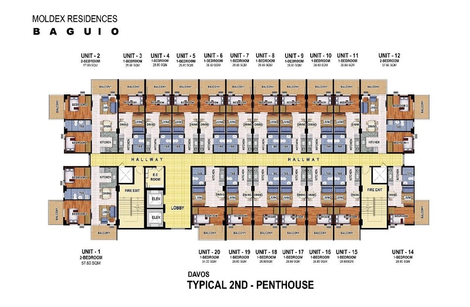 Moldex Residences Baguio - Penthouse Floor Plan 