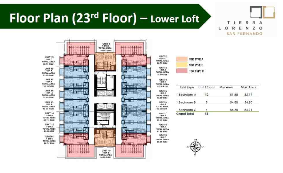 Tierra Lorenzo San Fernando Inium In Jose Tierra Lorenzo San Fernando Floor Plan 23rd Lower Loft