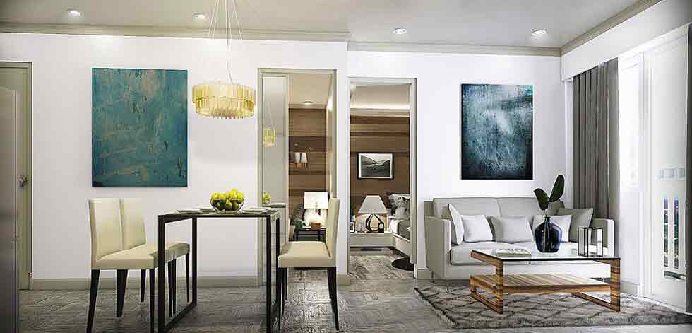 Charm Residences - Living and Dining Area