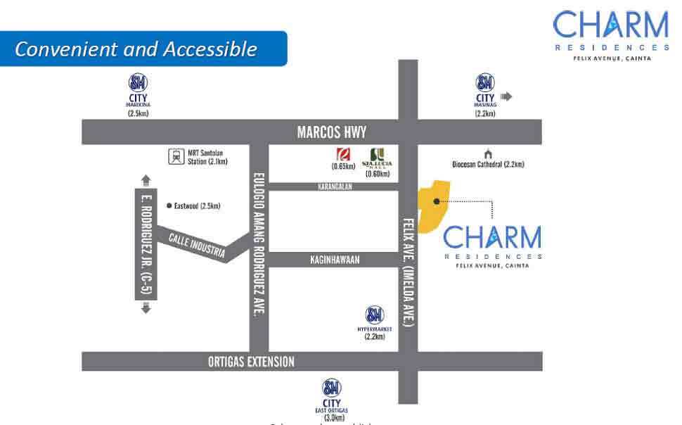 Charm Residences - Location Map