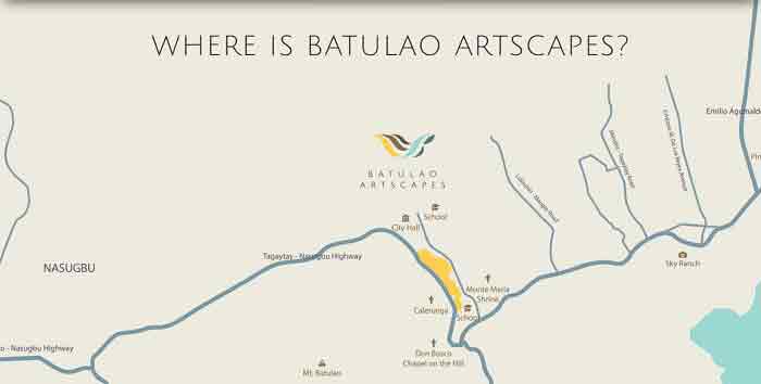 Batulao Artscapes - Location Map
