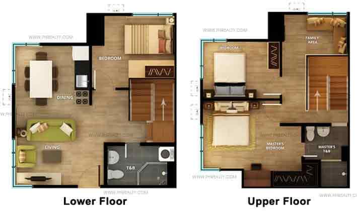 Avida Towers Aspira - 3 Bedroom Lower Floor Upper Floor 