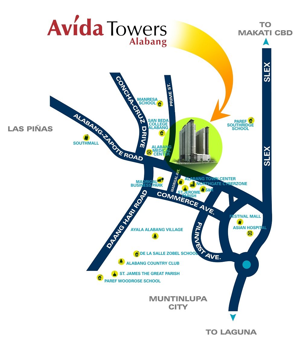 Avida Towers Alabang - Location & Vicinity