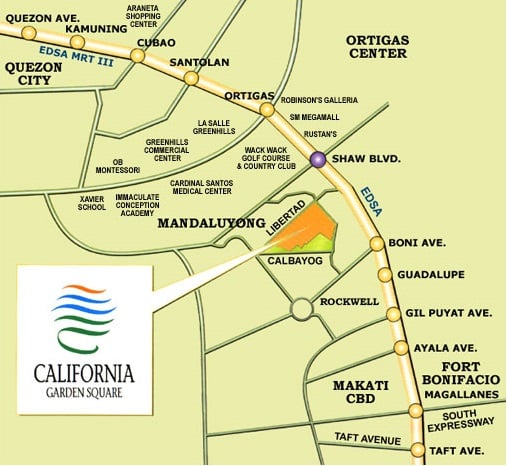 California Garden Square - Location Map