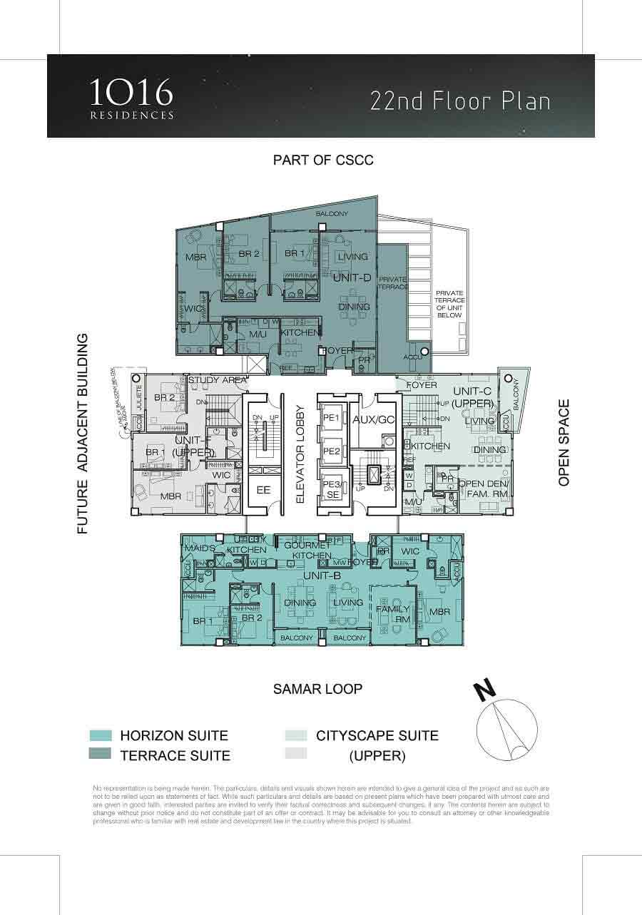 1016 Residences - 22nd Floor Plan 