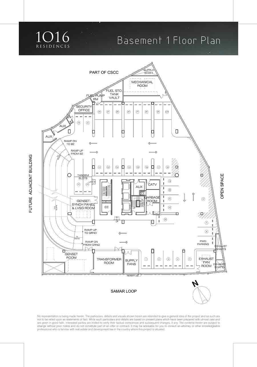 1016 Residences - Basement 1st Floor Plan