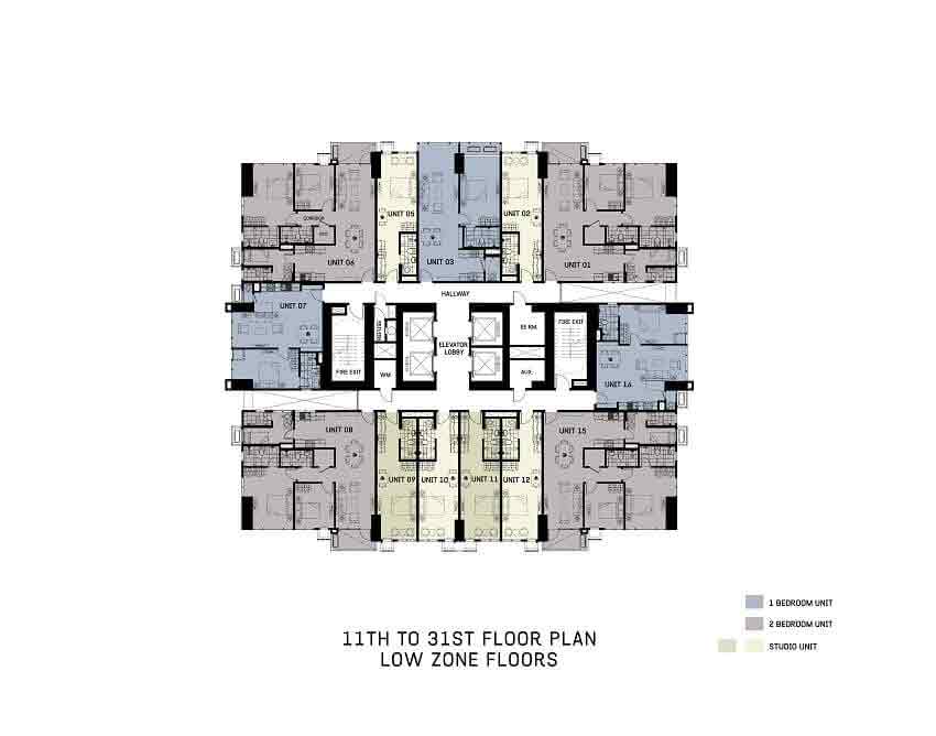 The Gentry Residences - 11th To 31st Floor Plan 