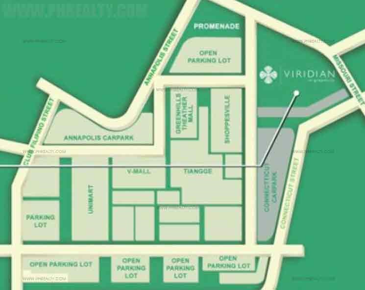 The Viridian At Greenhills - Location Map