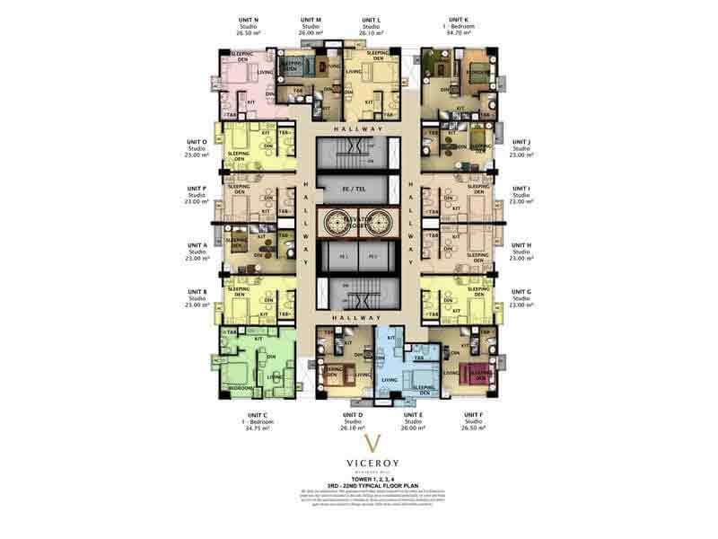 The Viceroy - Floor Plan-3rd Floor- 22nd Floor