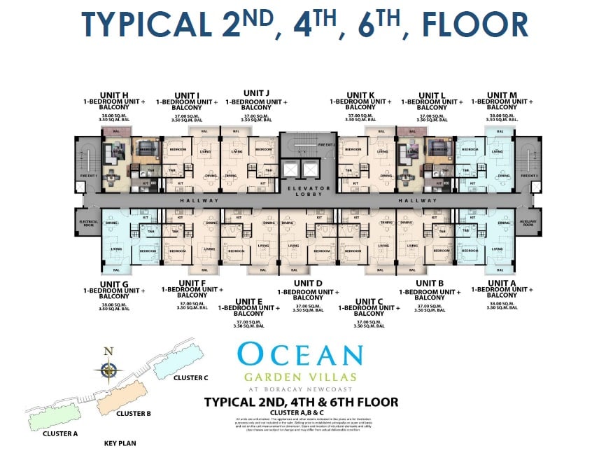 Ocean Garden Villas - Typical Floor Plan