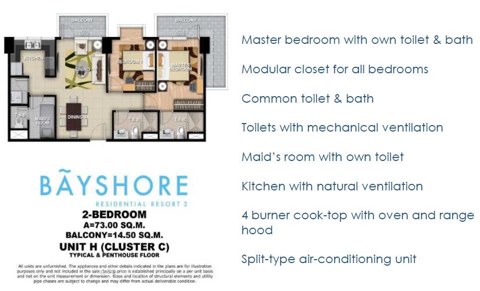 Bayshore Residential Resort - 2 Bedroom Unit 