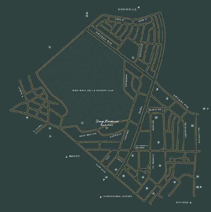 Shang Residences At Wack Wack - Location Map