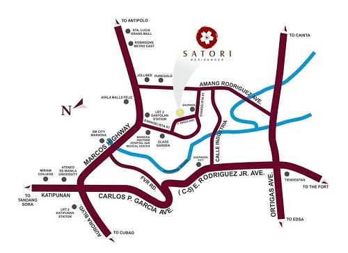 Satori Residences - Location Map