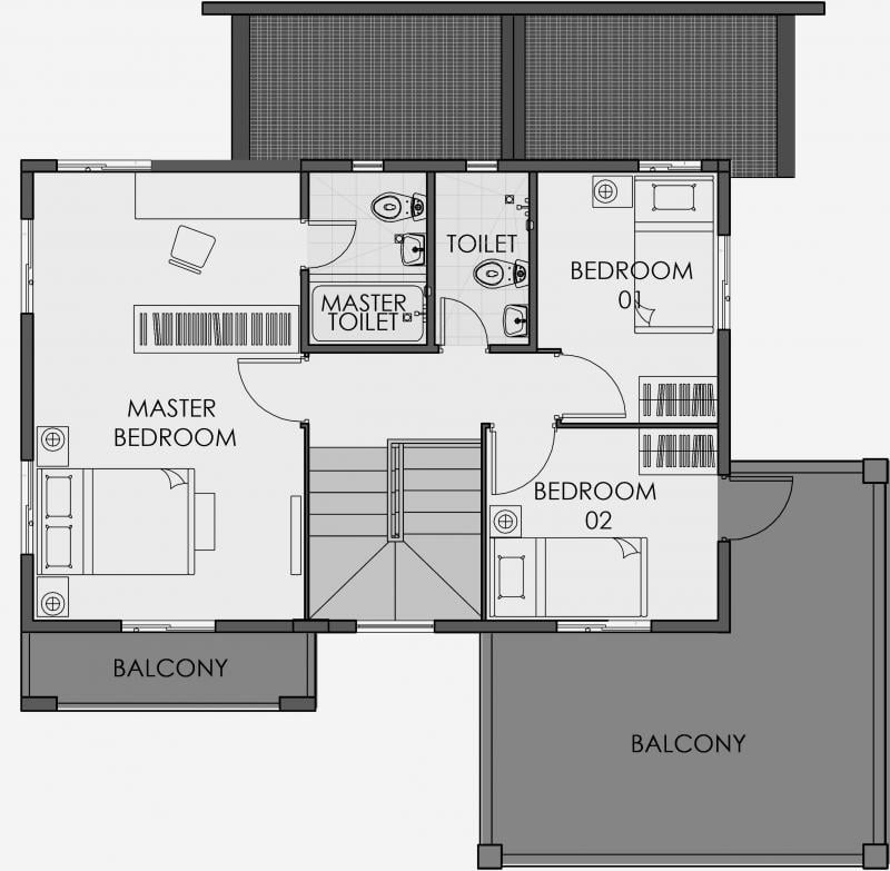Camella Bacolod South - Second Floor Plan 
