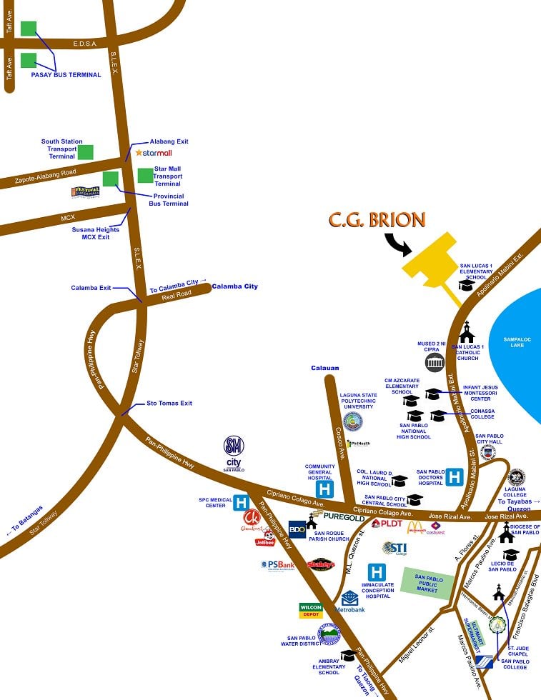 C.G. Brion Village - Location Map