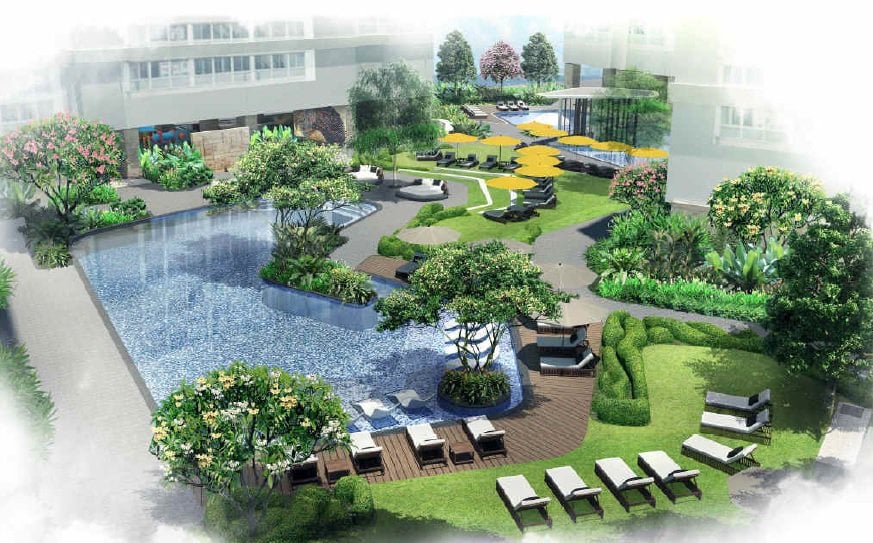 Light 2 Residences - Landscape Area and Pool