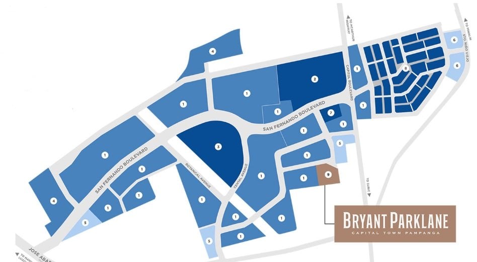 Bryant Parklane - Location Map