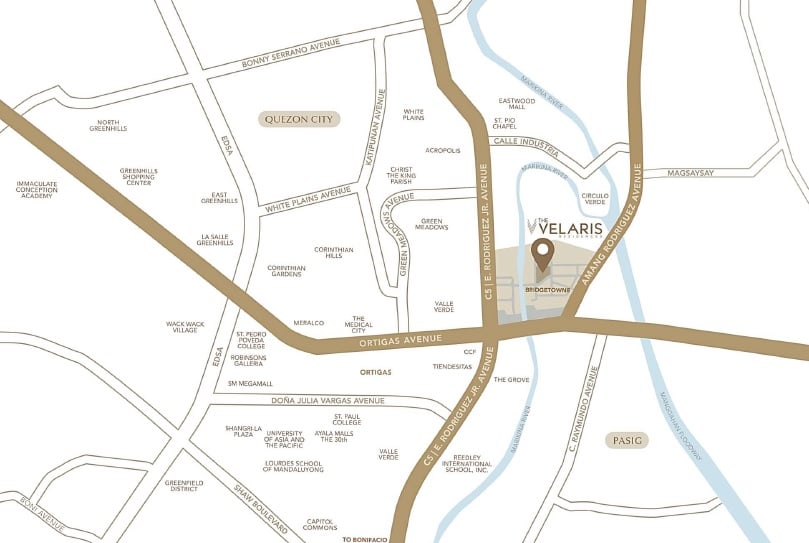 The Velaris Residences - Location Map