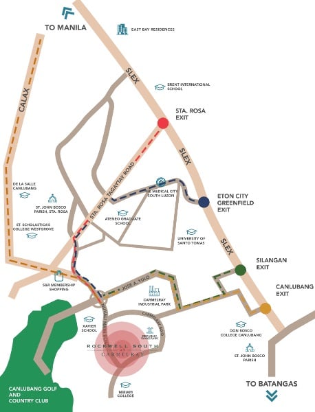 Rockwell South at Carmelray - Location Map