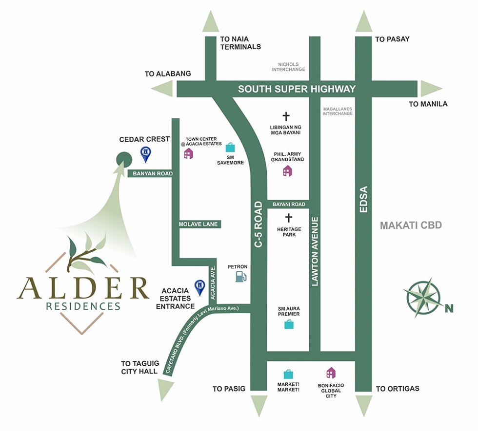 Alder Residences - Location Map