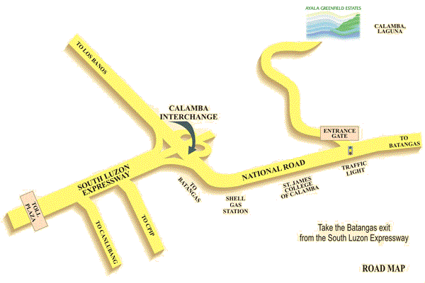 Ayala Greenfield Estates - Location Map