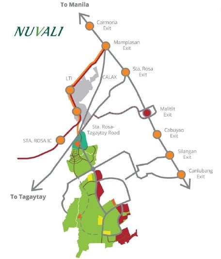 Averdeen Estates Nuvali - Location Map