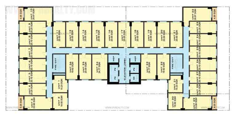 Hawthorne Heights - Typical 6th-25th Floor Plan