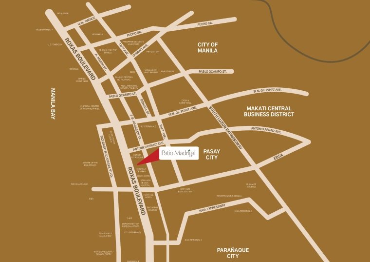 Patio Madrigal - Location Map